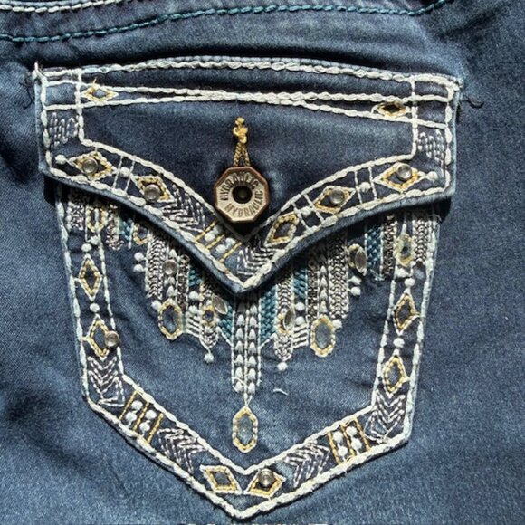 HYDRAULIC✨ LOLA CURVY Low-Rise Bootcut Jeans 👖 Embroidered Bling Size 5/6 - Picture 11 of 16